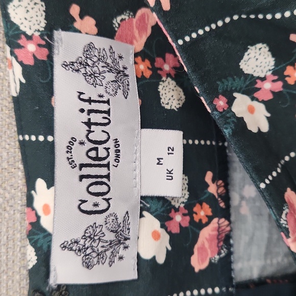 Collectif London Dolores Wallflower Pencil Dress Size 8 - Picture 5 of 16